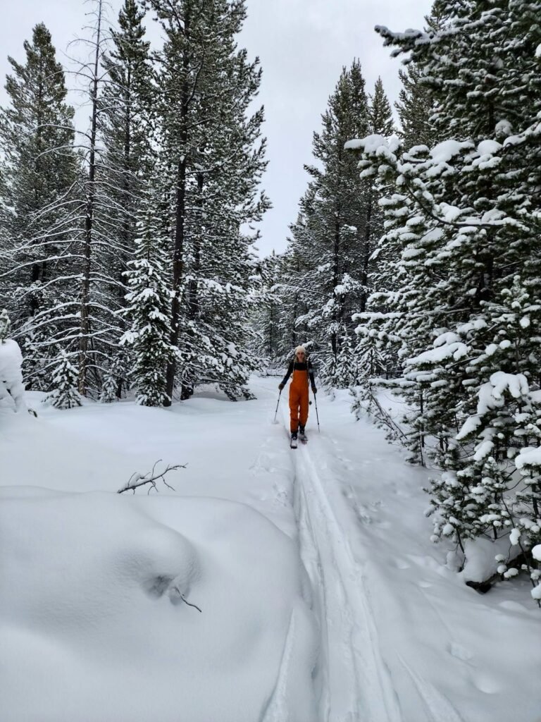 Backcountry skiing in Anaconda, MT